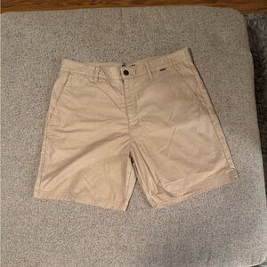 Hurley Tan Flat Front Shorts Classic Style